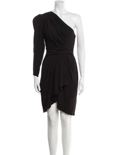 Pre-owned Iro One-shoulder Knee-length Dress W/ Tags In Black