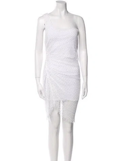 Pre-owned Iro One-shoulder Knee-length Dress In White