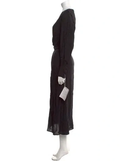 Pre-owned Iro One-shoulder Long Dress W/ Tags In Black