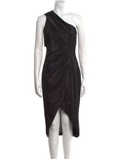 Pre-owned Iro One-shoulder Midi Length Dress W/ Tags In Black