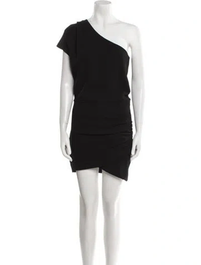 Pre-owned Iro One-shoulder Mini Dress In Black