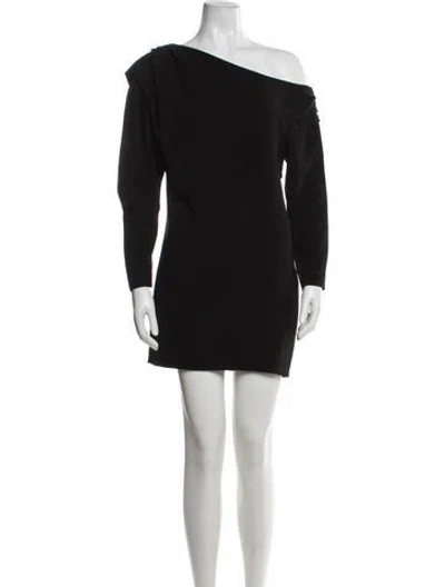 Pre-owned Iro One-shoulder Mini Dress In Black