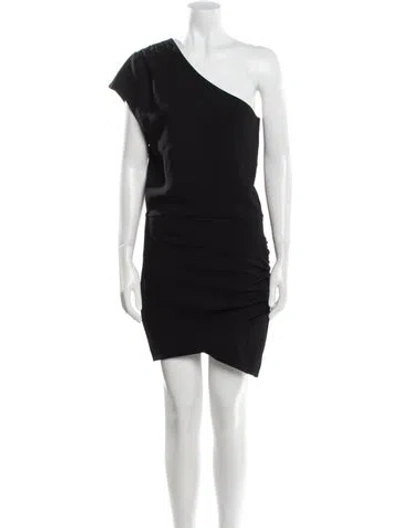 Pre-owned Iro One-shoulder Mini Dress In Black