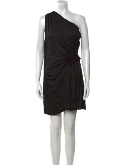 Pre-owned Iro One-shoulder Mini Dress In Black