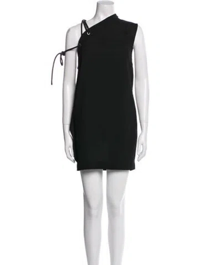 Pre-owned Iro One-shoulder Mini Dress In Black