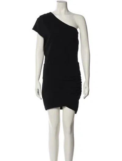 Pre-owned Iro One-shoulder Mini Dress In Black