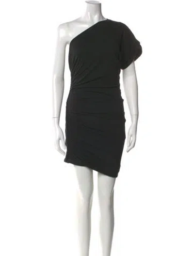Pre-owned Iro One-shoulder Mini Dress In Black