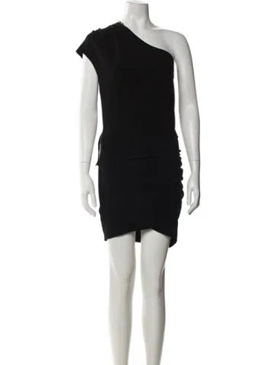 Pre-owned Iro One-shoulder Mini Dress In Black