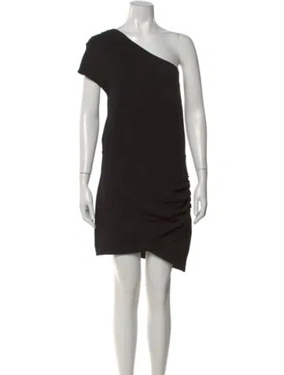 Pre-owned Iro One-shoulder Mini Dress In Black