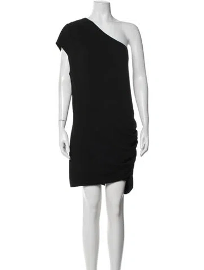 Pre-owned Iro One-shoulder Mini Dress In Black