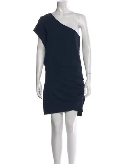 Pre-owned Iro One-shoulder Mini Dress In Blue