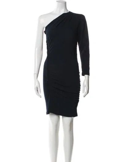 Pre-owned Iro One-shoulder Mini Dress In Blue