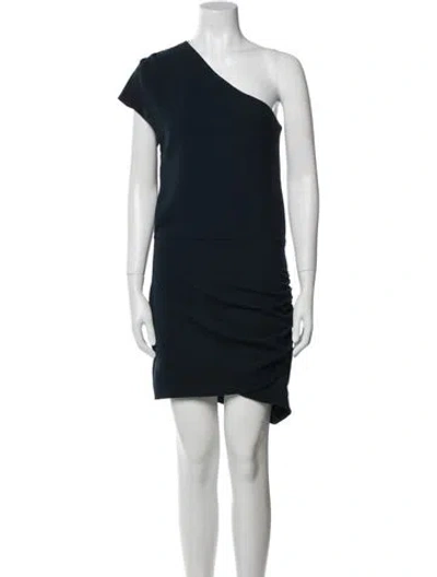 Pre-owned Iro One-shoulder Mini Dress In Blue