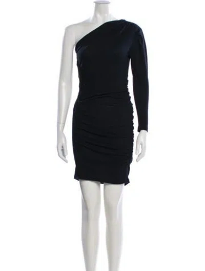 Pre-owned Iro One-shoulder Mini Dress In Blue