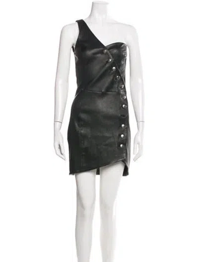 Pre-owned Iro One-shoulder Mini Dress In Gray