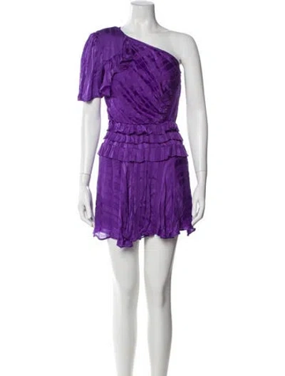 Pre-owned Iro One-shoulder Mini Dress In Purple