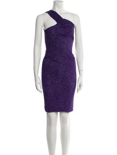 Pre-owned Iro One-shoulder Mini Dress In Purple