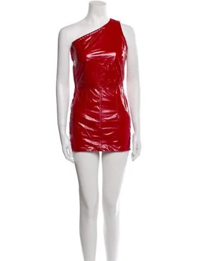 Pre-owned Iro One-shoulder Mini Dress In Red