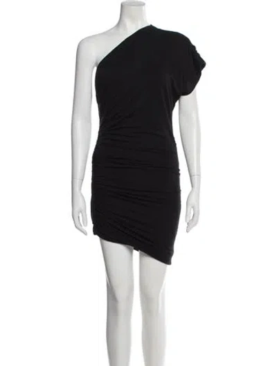 Pre-owned Iro One-shoulder Mini Dress W/ Tags In Black