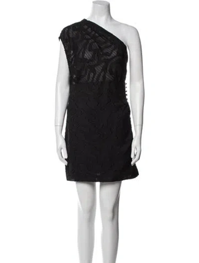 Pre-owned Iro One-shoulder Mini Dress W/ Tags In Black