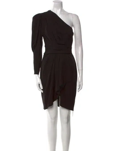 Pre-owned Iro One-shoulder Mini Dress W/ Tags In Black