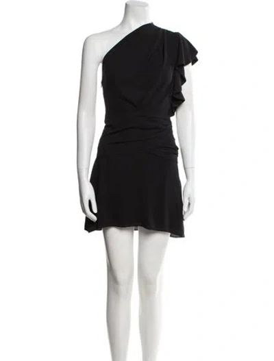 Pre-owned Iro One-shoulder Mini Dress W/ Tags In Black
