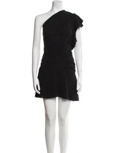 Pre-owned Iro One-shoulder Mini Dress W/ Tags In Black
