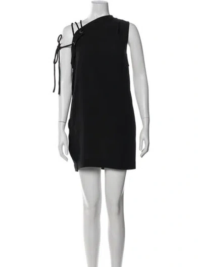 Pre-owned Iro One-shoulder Mini Dress W/ Tags In Black