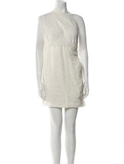 Pre-owned Iro One-shoulder Mini Dress W/ Tags In Neutral