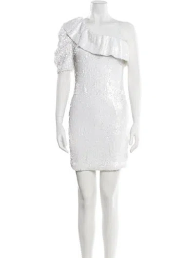 Pre-owned Iro One-shoulder Mini Dress In White