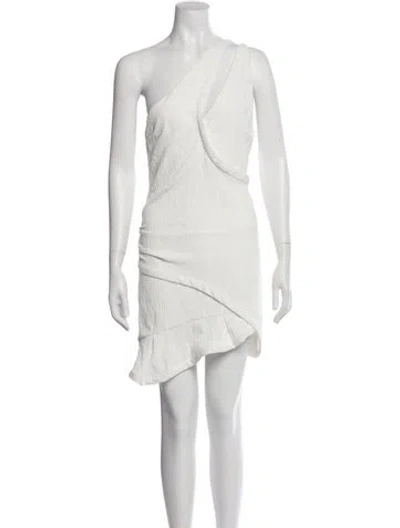 Pre-owned Iro One-shoulder Mini Dress In White