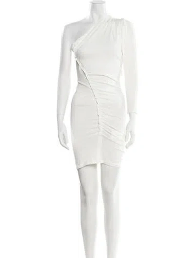 Pre-owned Iro One-shoulder Mini Dress In White