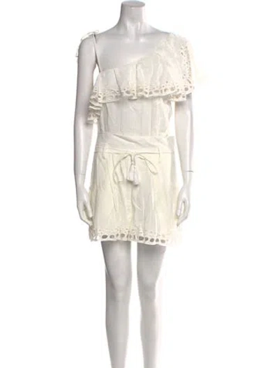 Pre-owned Iro One-shoulder Romper W/ Tags In Neutral