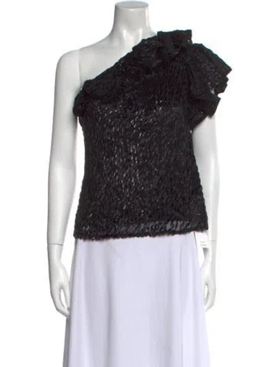 Pre-owned Iro One-shoulder Short Sleeve Top W/ Tags In Black