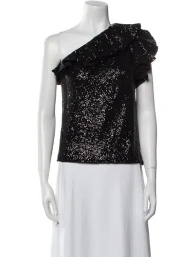 Pre-owned Iro One-shoulder Short Sleeve Top W/ Tags In Black