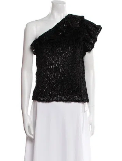 Pre-owned Iro One-shoulder Short Sleeve Top W/ Tags In Black