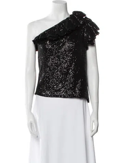 Pre-owned Iro One-shoulder Short Sleeve Top W/ Tags In Black