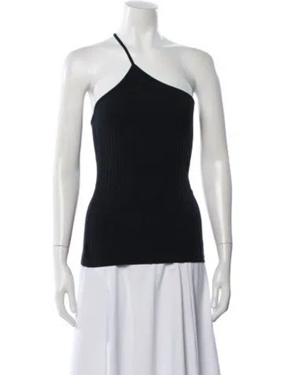 Pre-owned Iro One-shoulder Sleeveless Top In Black
