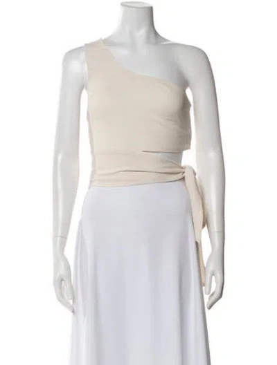 Pre-owned Iro One-shoulder Sleeveless Top In Neutral