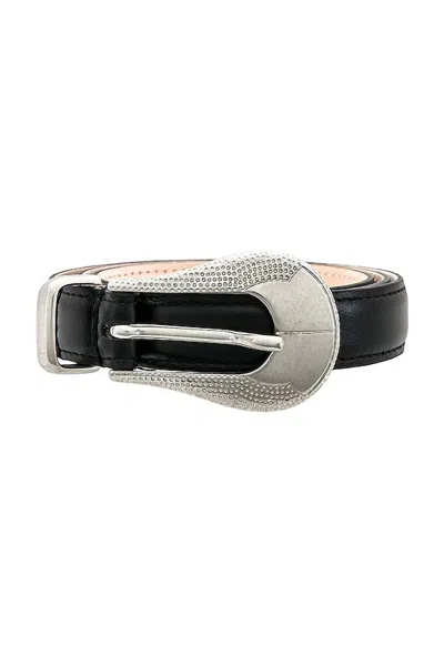 Iro Opaly Belt With Silver Buckle In Black