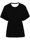 Iro Open-back Cotton T-shirt In Black