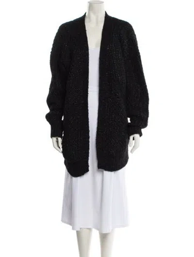 Pre-owned Iro Open Front Sweater In Black