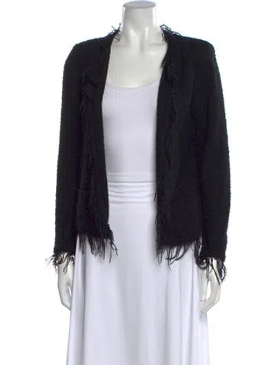 Pre-owned Iro Open Front Sweater In Black