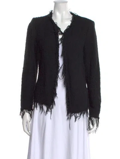 Pre-owned Iro Open Front Sweater In Black