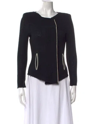 Pre-owned Iro Open Front Sweater In Black