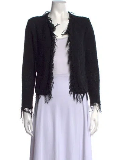 Pre-owned Iro Open Front Sweater In Black
