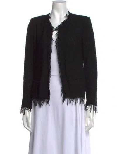 Pre-owned Iro Open Front Sweater In Black