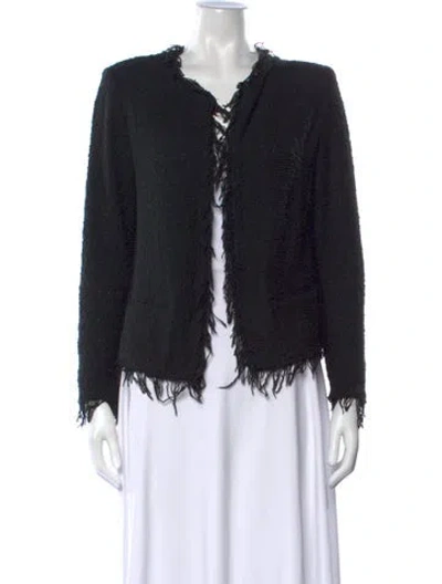 Pre-owned Iro Open Front Sweater In Black