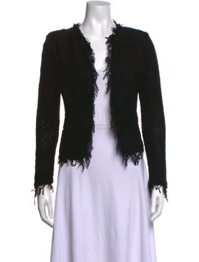 Pre-owned Iro Open Front Sweater In Black