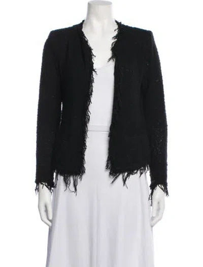 Pre-owned Iro Open Front Sweater In Black